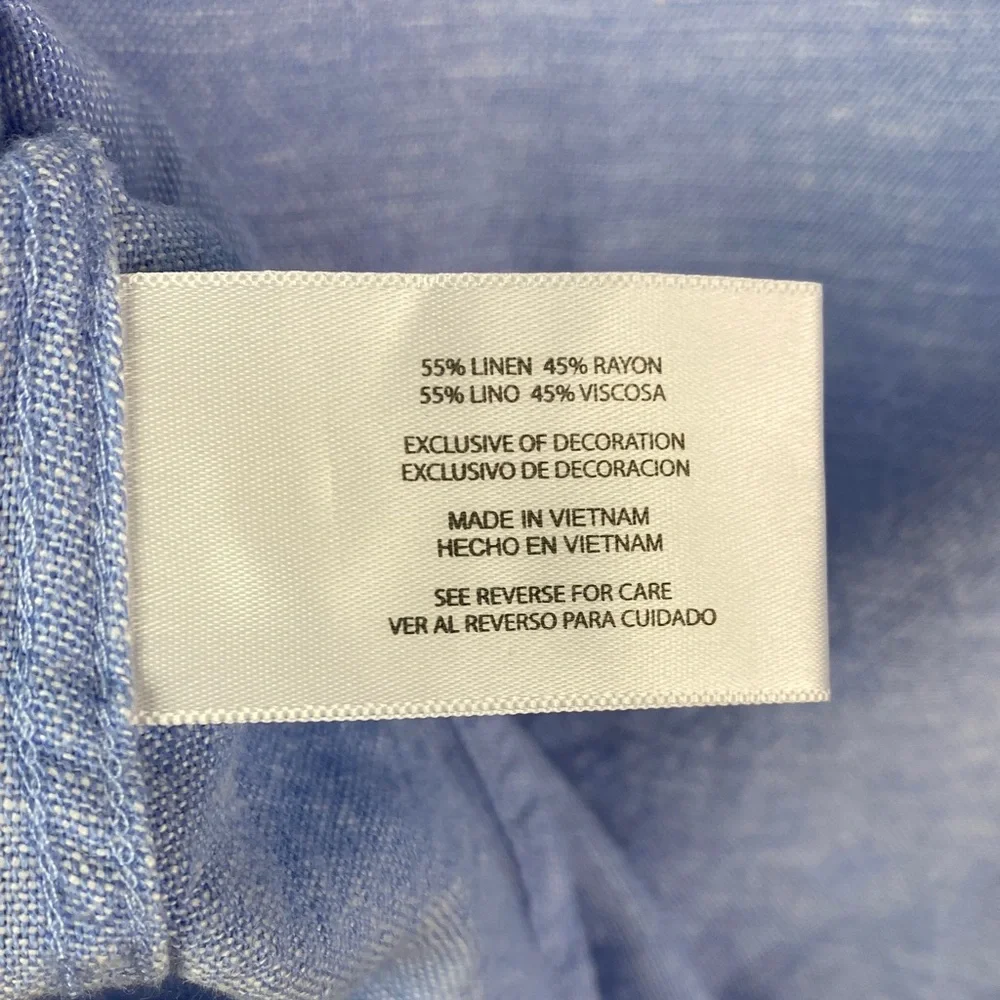 Orvis Women’s Blue Button Front Casual Shirt - Picture 7 of 7